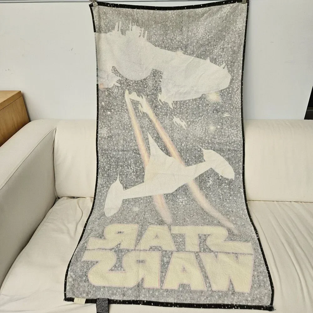 Vintage Star Wars Naboo StarFighter Beach Towel Anakin Phantom Menace 54”x27”